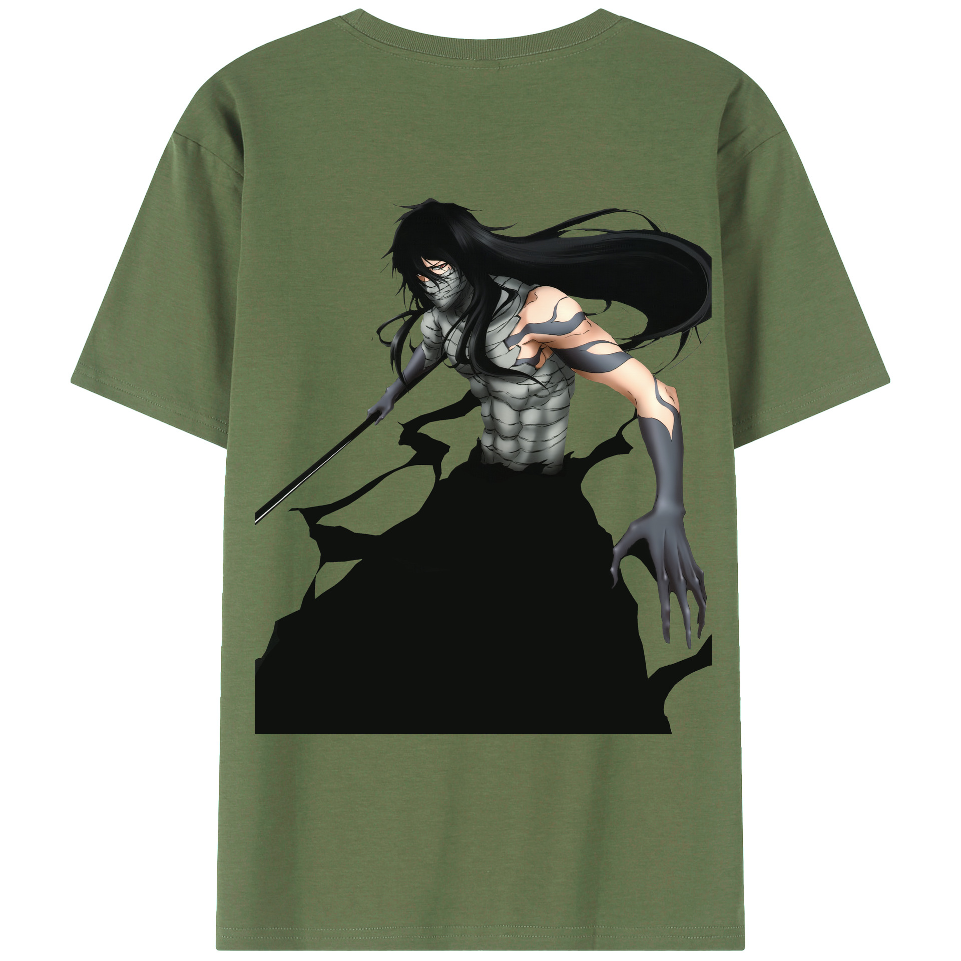 （画像用） ブリーチ 黒崎一護（くろさき いちご）BLEACH Kurosaki Ichigo 綿100％ メンズ半袖Tシャツ（バックプリント） 通気性
